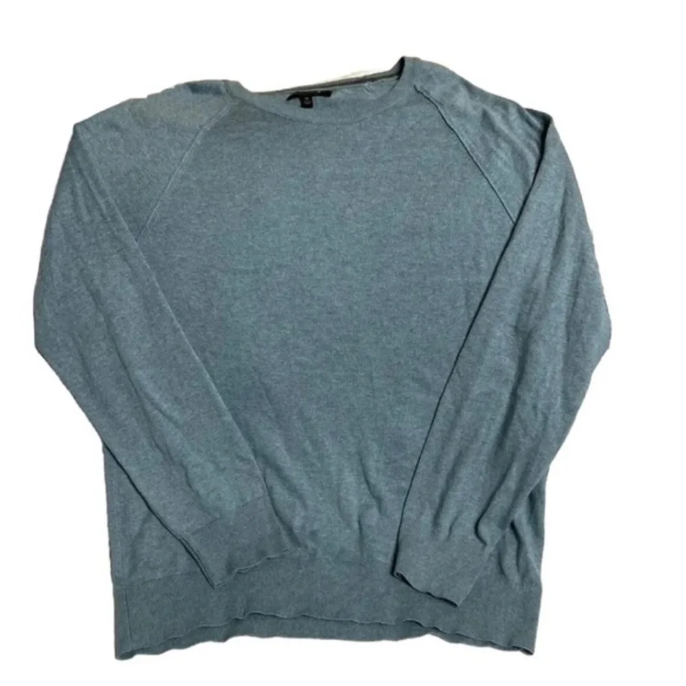 Banana Republic Premium Luxe Yarn V-Neck Sweater Men's XLarge Blue Cotton Blend